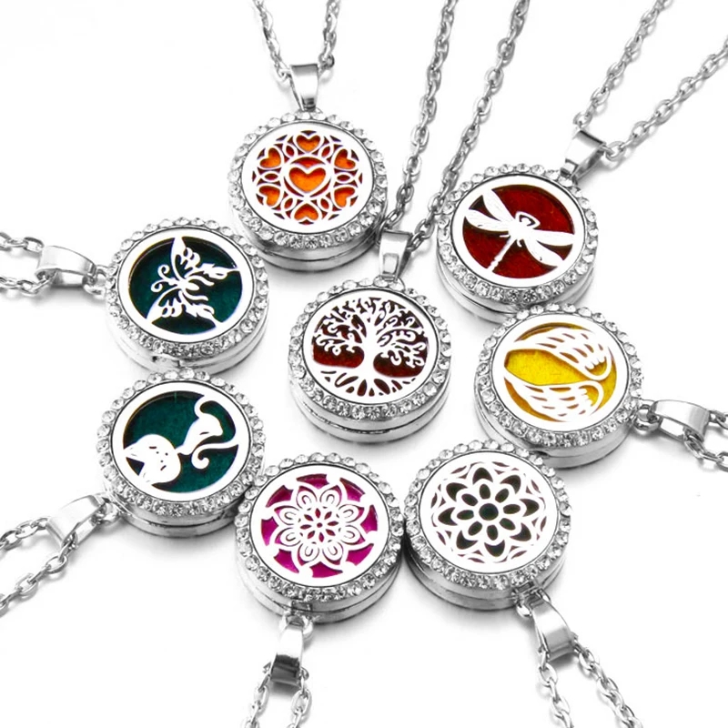 Diffuser Necklace Locket - New Diffuser Locket Necklace Multiple Patterns