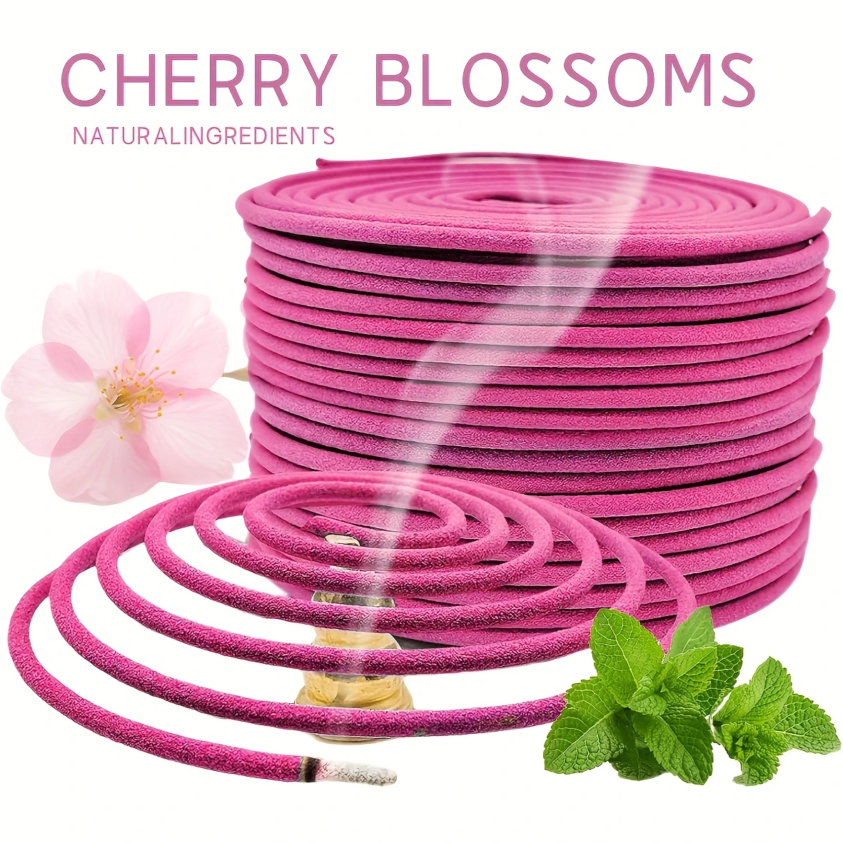 Home Fragrance Edg - 20/40/60/80Pcs Sakura Coil Incense, Sakura Aromatherapy