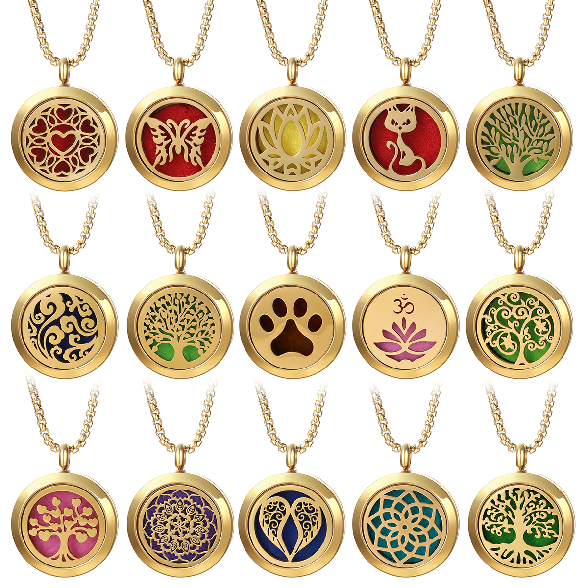 New Golden Tree of Life Stainl - Diffuser Necklace Locket recensie en prijs