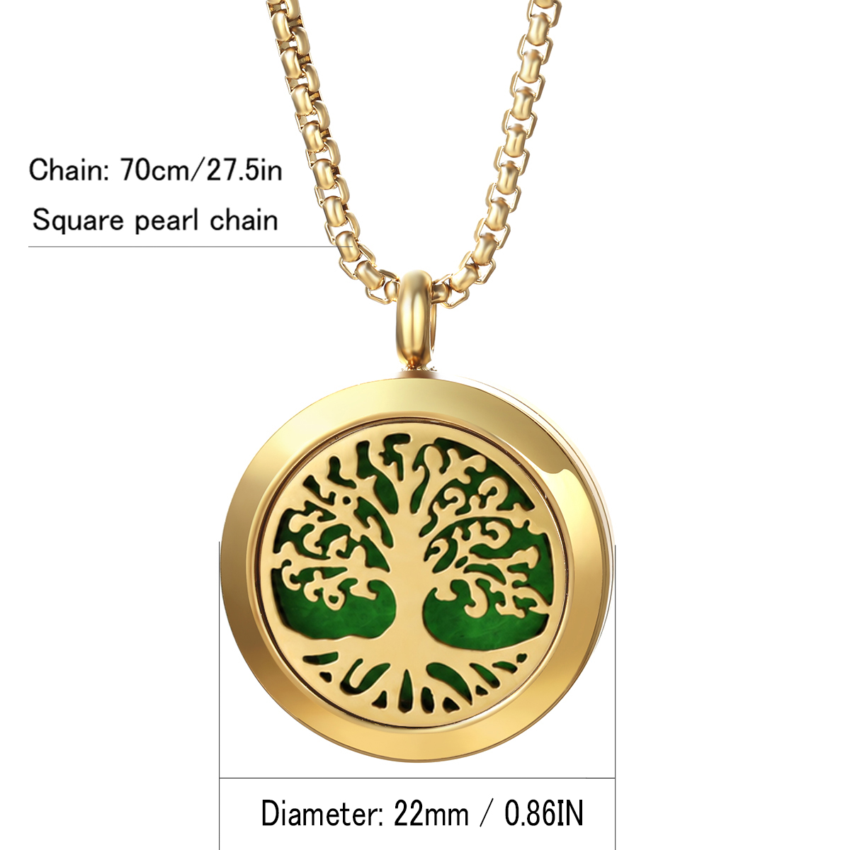 New Golden Tree of Life Stainl - Diffuser Necklace Locket recensie en prijs