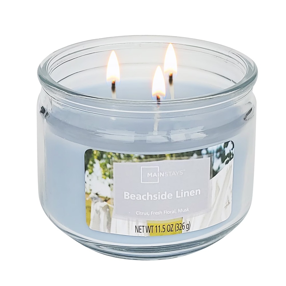 Blue Glass Jar Candle 3 Wick B - Home Fragrance Linen recensie en prijs