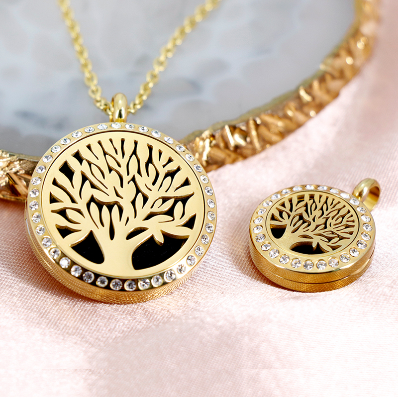 With Free Stee Chain Tree of L - Diffuser Necklace Locket recensie en prijs